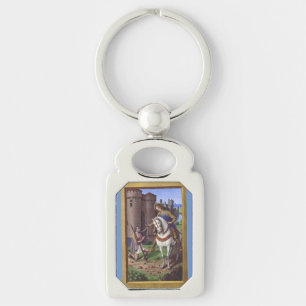 Sint Martinus van Tours die zijn mantel doormidden Sleutelhanger