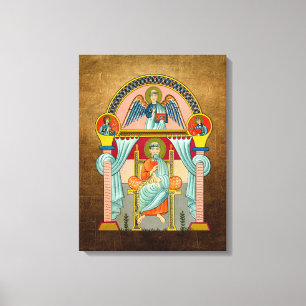 Sint-Matthew 6e eeuw Religieus pictogram Canvas Afdruk