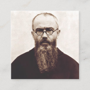 Sint Maximiliaan Kolbe Pools katholiek priester Vierkante Visitekaartje
