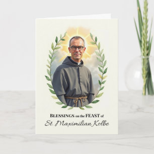 Sint Maximiliaan Kolby Naamfeest Zegen Krans Kaart