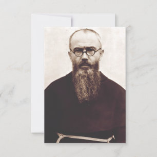 Sint Maximilian Kolbe Pools katholieke priester Bedankkaart