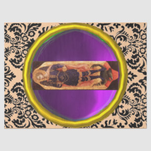 SINT MICHAEL AARTSENGEL MET DRAAK Damask Gem Tissuepapier