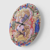 Sint-Michael Archangel en Dragon Antiek Floral Grote Klok (Hoek)