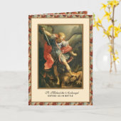 Sint-Michael Archangel Godsdienstkaart Kaart (Gele Bloem)