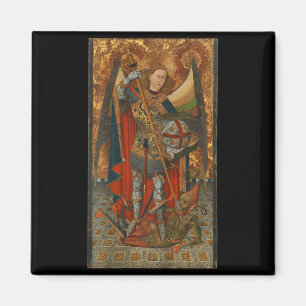 Sint Michael de Aartsengel die Satan Christus vers Magneet