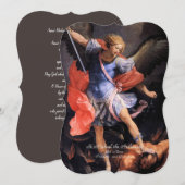 Sint-Michaël de Aartsengel met Gebed Feestdagenkaart (Voorkant / Achterkant)