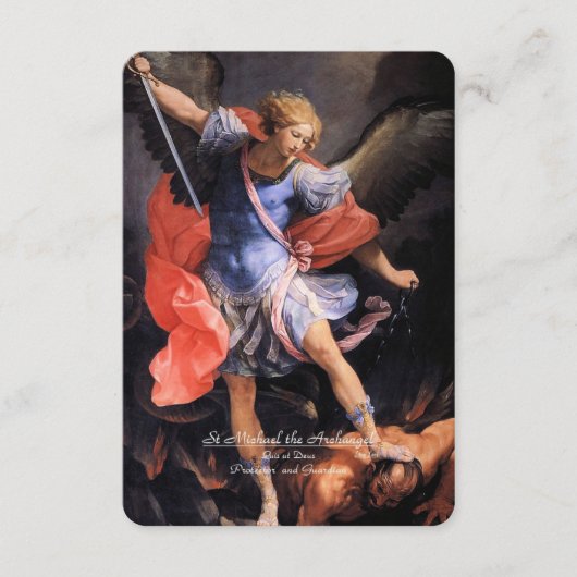 Sint-Michaël de Aartsengel met Gebed Informatiekaartje (Voorkant)