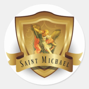 Sint-Michaël de aartsengel Zwaard Duivel Ronde Sticker