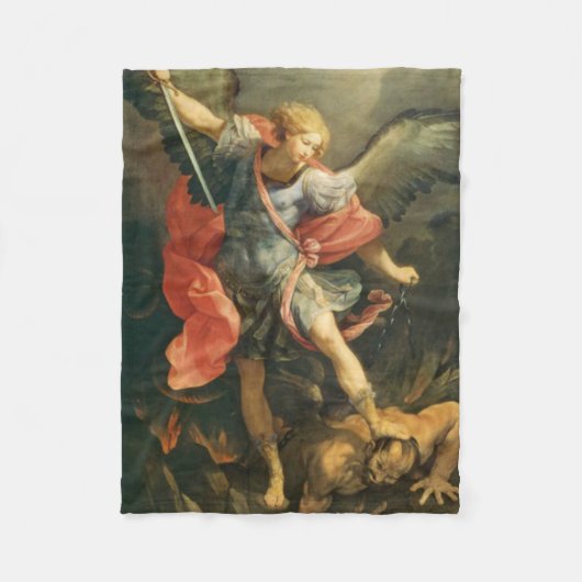 Sint Michael de Archangel die de duivel verslaat Fleece Deken (Voorkant)