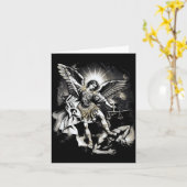 Sint-Michaël die Satan overwint Aartsengel Krijger Kaart (Gele Bloem)