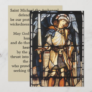 Sint-Michaël door Sir Edward Coley Burne-Jones Kaart