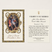 Sint-Michael Elegant Gold Wedding Favor Kaart (Voorkant /achterkant)