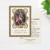 Sint-Michael Elegant Gold Wedding Favor Kaart (Bureau)