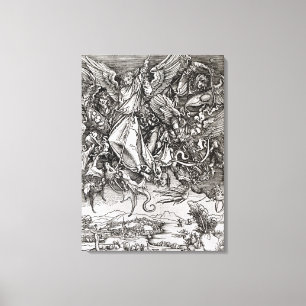 Sint-Michael en de Draak uit een Latijn Canvas Afdruk