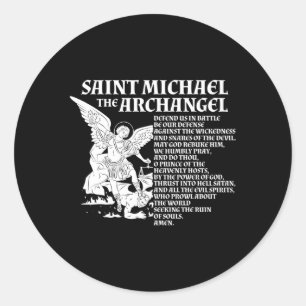 Sint Michael het aartsengel gebed Ronde Sticker