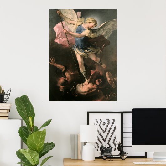 Sint-Michael, Luca Giordano (Fa Presto) Poster (Thuiskantoor)