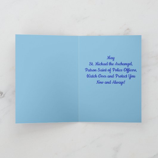 Sint-Michael (M 09) Blessings for Police Greeting Kaart (Binnen)