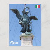 Sint-Michael-standbeeld - Castel Sant'Angelo top,  Briefkaart (Voorkant)