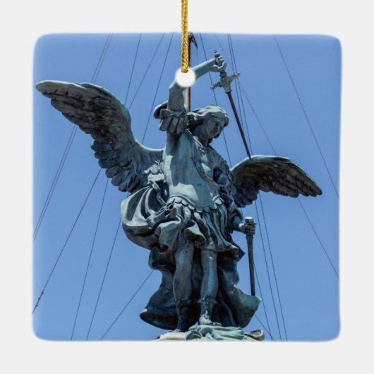 Sint-Michael-standbeeld - Castel Sant'Angelo top, Keramisch Ornament (Achterkant)