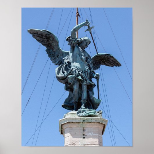 Sint-Michael-standbeeld - Castel Sant'Angelo top,  Poster (Voorkant)