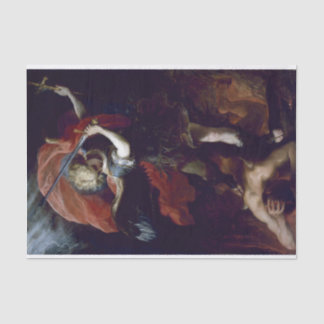 Sint Michael the Archangel door Claudio Coello Tissuepapier
