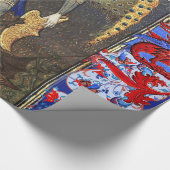 Sint Michael the Archangel met Devil, Rode Dragons Cadeaupapier (Hoek)