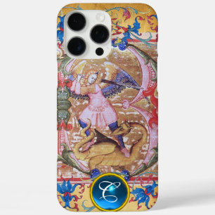 Sint Michael the Archangel Monogram Antiek Floral iPhone 16 Pro Max Hoesje