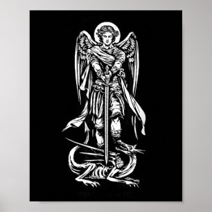 Sint Michael The Archangel verdedigt ons in strijd Poster