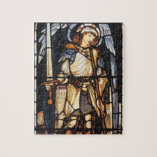 Sint-Michael van Sir Edward Coley Burne-Jones Legpuzzel (Verticaal)