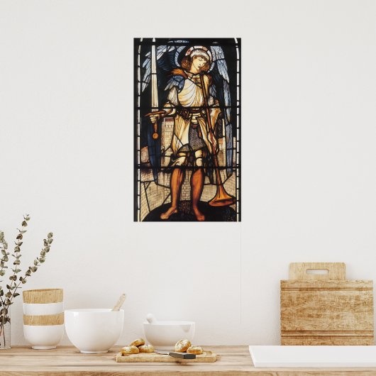 Sint-Michael van Sir Edward Coley Burne-Jones Poster (Keuken)
