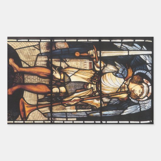 Sint-Michael van Sir Edward Coley Burne-Jones Rechthoekige Sticker (Voorkant)