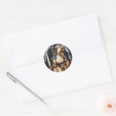 Sint-Michael van Sir Edward Coley Burne-Jones Ronde Sticker (Envelop)