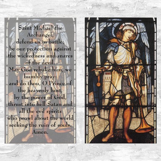 Sint-Michael van Sir Edward Coley Burne-Jones Visitekaartje