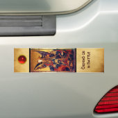 Sint Michael Vanquishing Devil als middeleeuwse Kn Bumpersticker (Op auto)