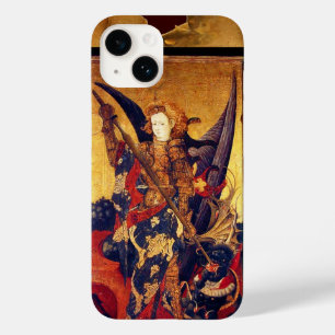 Sint Michael Vanquishing Devil als middeleeuwse Kn Case-Mate iPhone 14 Hoesje