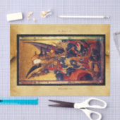 Sint Michael Vanquishing Devil als middeleeuwse Kn Tissuepapier (Craft)