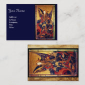 Sint Michael Vanquishing Devil als middeleeuwse Kn Visitekaartje (Voorkant / Achterkant)