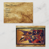 Sint Michael Vanquishing Devil als middeleeuwse Kn Visitekaartje (Voorkant / Achterkant)