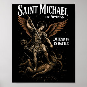 Sint-Michaël verdedig ons in de strijd Aartsengel Poster