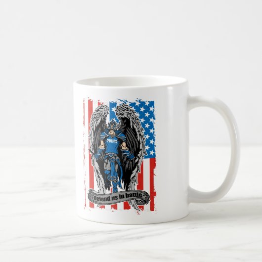 Sint-Michael verdedigt ons bij de gevechtspolitie Koffiemok (Rechts)