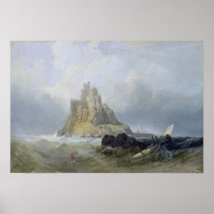 Sint Michael's berg, Cornwall Poster