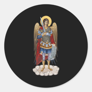 Sint Michaels de aartsengel Katholieke engel God Ronde Sticker