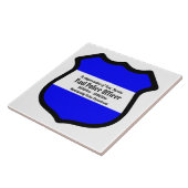 Sint Michael's Shield (stijl 2) Tegeltje (Zijkant)