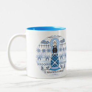 Sint-Mok: Sint-Bernadette Soubirous Tweekleurige Koffiemok