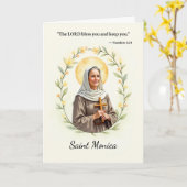 Sint Monica Gods Vrede en Zegen Schriftuur Kaart (Gele Bloem)