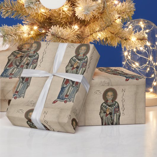 Sint-Nick Nicholas van de Waterverf van het Myra P Cadeaupapier (Feestdagen)