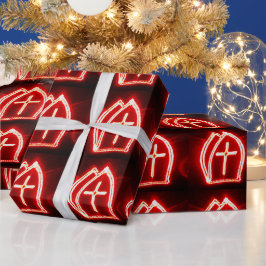 Sint-Nick's Day Dutch Miter Pattern Sinterklaas Cadeaupapier