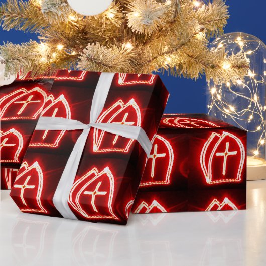 Sint-Nick's Day Dutch Miter Pattern Sinterklaas Cadeaupapier (Feestdagen)