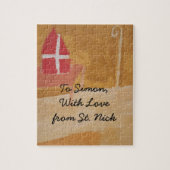 Sint Nick's Day Dutch Sinterklaas Waterverf Miter Legpuzzel (Verticaal)