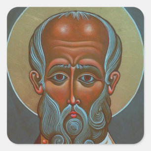 Sint-Nicolaas de Wonderdoener Vierkante Sticker